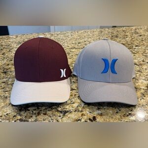 2 Men’s Hurley Snapback Fitted Baseball Hat Cap NEW!